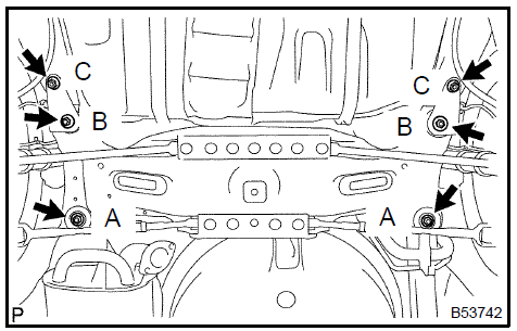 Install rear suspension member sub-assy