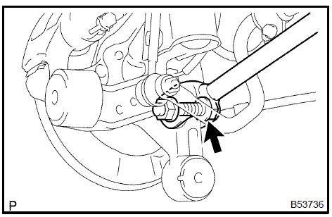 Temporarily tighten rear suspension arm assy No.1 LH