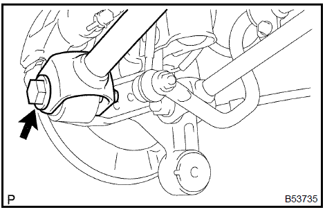 Temporarily tighten rear suspension arm assy No.2 LH