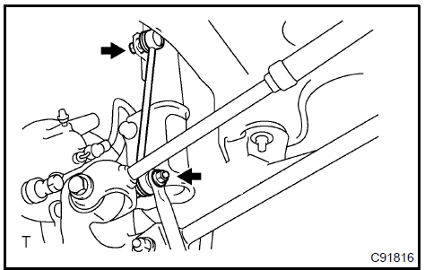 Install rear stabilizer link assy LH