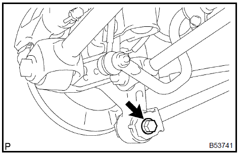 b. Connect the strut rod (inner side) with the bolt.Torque: 113