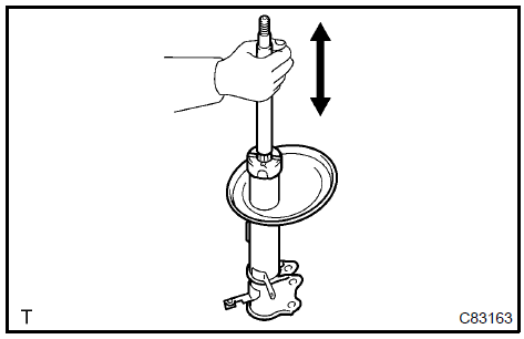  Inspect shock absorber assy rear LH