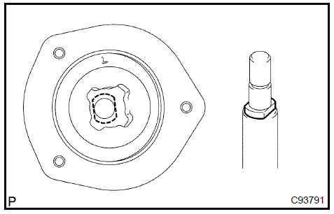 e. Align the suspension support with the shock absorber