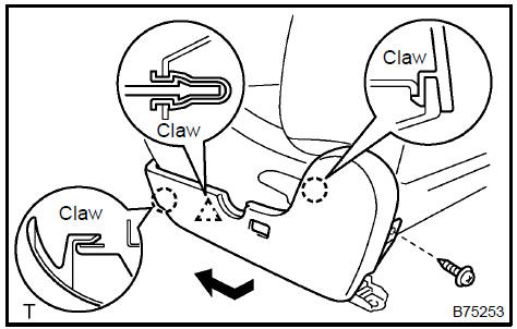 Remove front seat cushion shield  LH