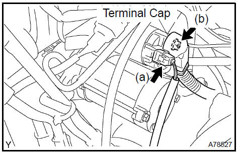 c. Remove the 2 bolts and starter.