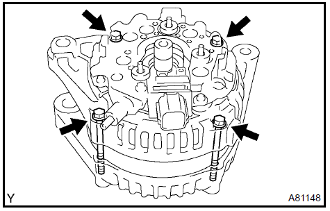 b. Using SST, remove the generator rectifier end frame.SST 09950−40011 (09951−04020, 09952−04010,