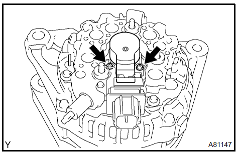 Remove generator brush holder assy