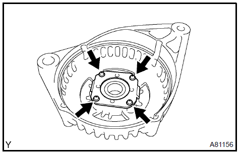 b. Using SST, tap out the bearing.SST 09950−60010 (09951−00250), 09950−70010