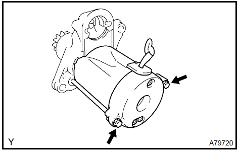 b. Remove the field frame from the commutator end frame.