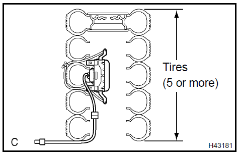 3. Tie the tires together with 2 wire harnesses.