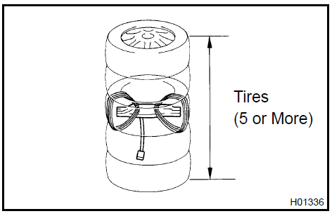 3. Tie the tires together with 2 wire harnesses.