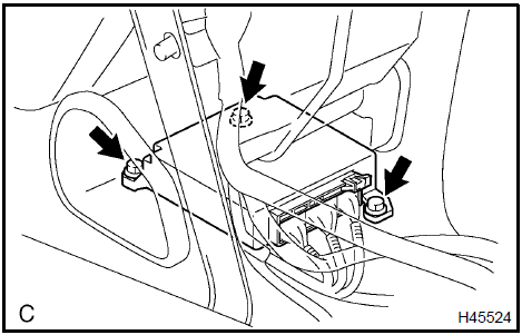 Remove air bag sensor assy center