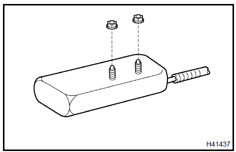 2. Wind the wire harness around the stud bolts of the