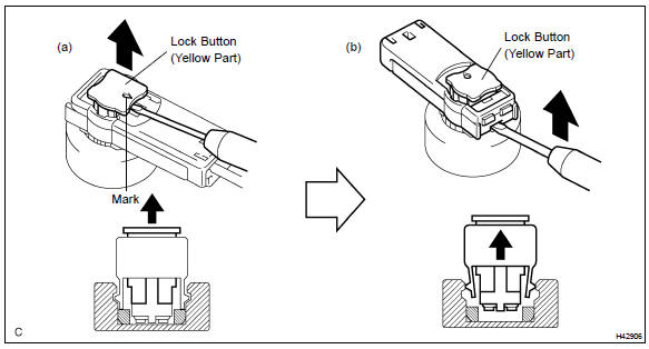 Disconnection of connectors for curtain shield airbag assy (TMC made), horn