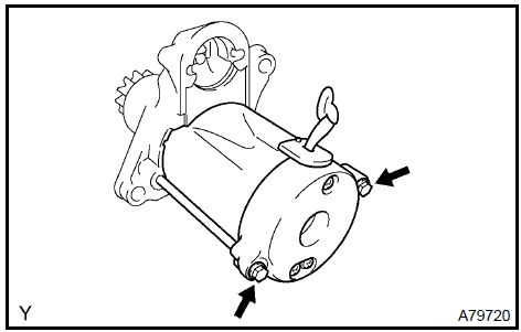 b. Remove the field frame from the commutator end frame.