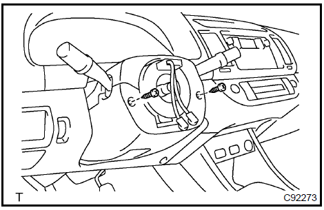 Remove steering column cover LWR