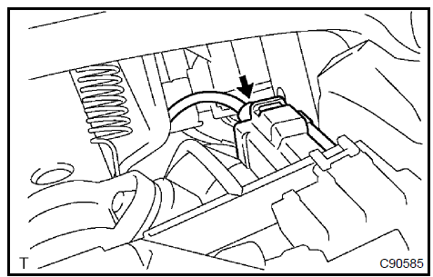 Disconnect floor shift parking lock cable assy