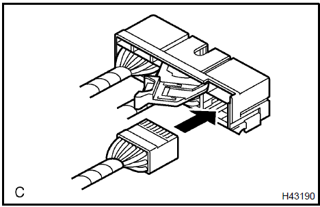 10. CONNECTION OF CONNECTOR FOR AIRBAG SENSOR ASSY CENTER