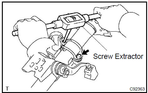 Remove steering column upper W/switch bracket assy