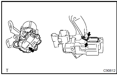 Install un-lock warning switch assy