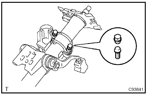 Install steering column upper W/switch bracket assy