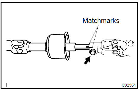 Install steering intermediate shaft assy