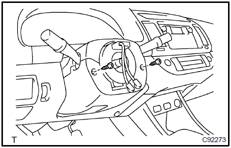 Install steering column cover LWR