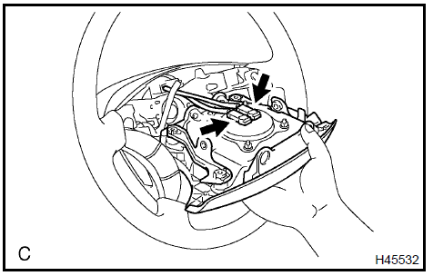 6. INSTALL HORN BUTTON ASSY