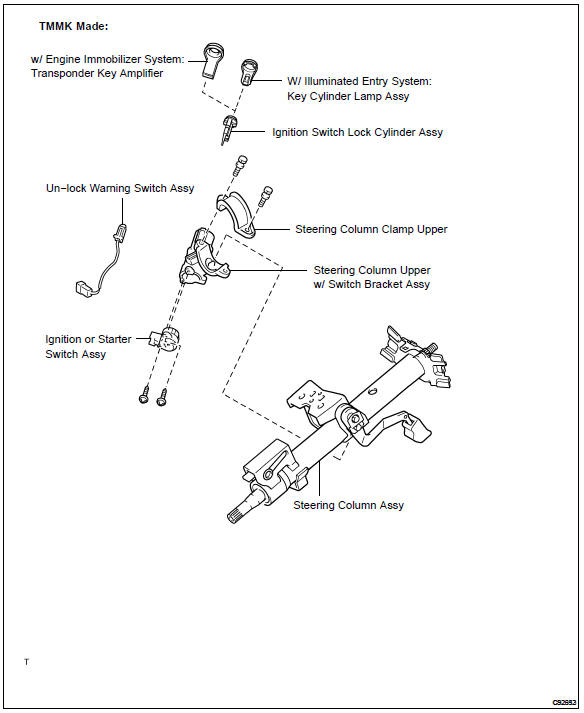Steering column assy (TMC MADE)