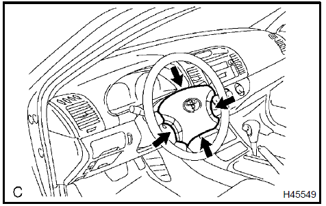 Inspect horn button assy