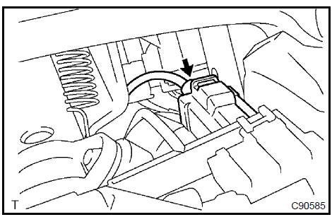 Disconnect floor shift parking lock cable assy