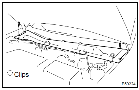 Remove cowl top ventilator louver sub-assy