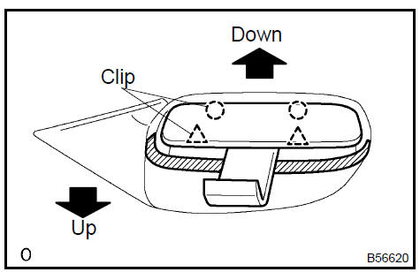 Remove outer rear view mirror sub-assy LH