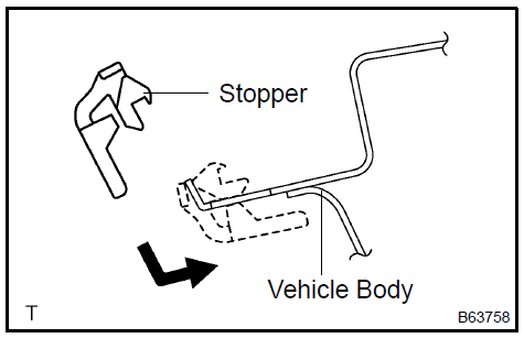 Install back window glass stopper No.1