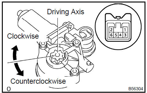 b. Check operation of the PTC inside the power window regulator