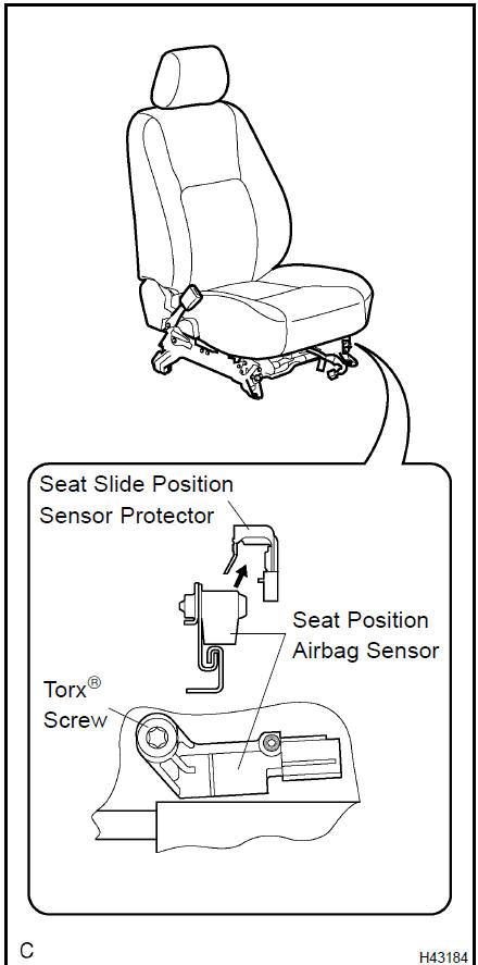 14. INSTALL SEAT POSITION AIR BAG SENSOR