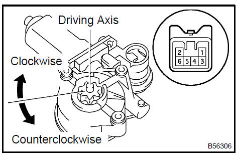 b. Check operation of the PTC inside the power window regulator