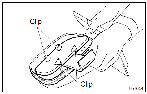 Remove outer rear view mirror sub-assy LH