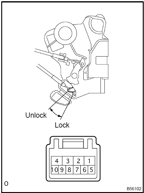 2. INSPECT FRONT DOOR W/MOTOR LOCK ASSY LH