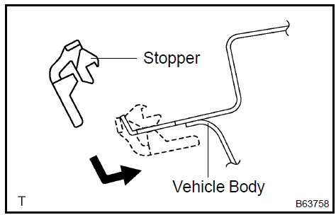 Install windshield glass stopper No.1