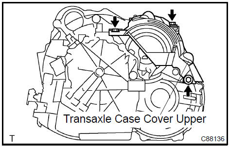 Install transaxle case cover upper