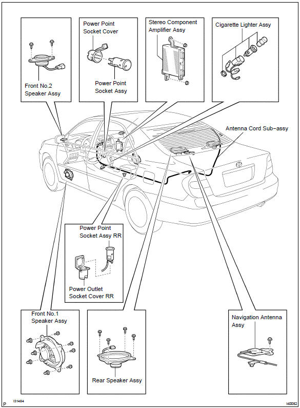 Rear speaker assy