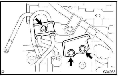 Remove transmission control cable bracket no.1