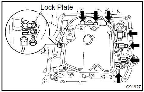 10. INSTALL AUTOMATIC TRANSAXLE OIL PAN