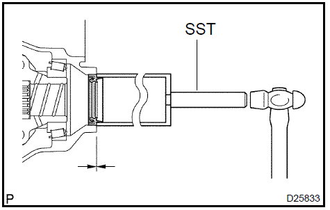 Install differential side bearing retainer oil seal