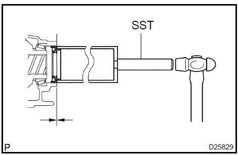 Install transaxle housing oil seal