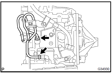 25. INSTALL OIL COOLER OUTLET TUBE No.1