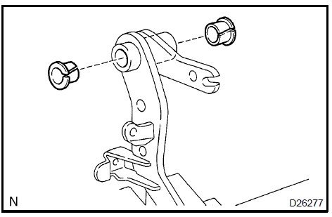 Remove clutch pedal bush