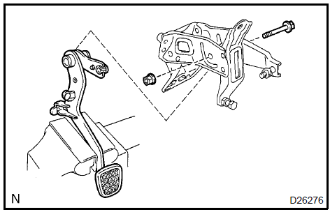 b. Install the clutch pedal spring.