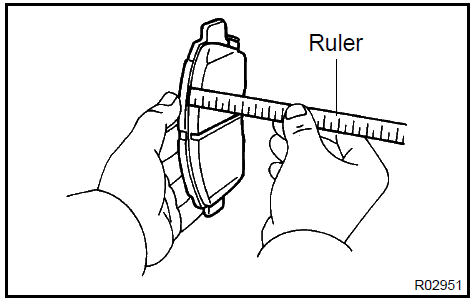 Inspect pad lining thickness